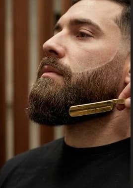 Beard shaping with a straight razor
